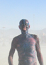 Deltager som Walking Painting i Burning Man, Nevada USA, 2006